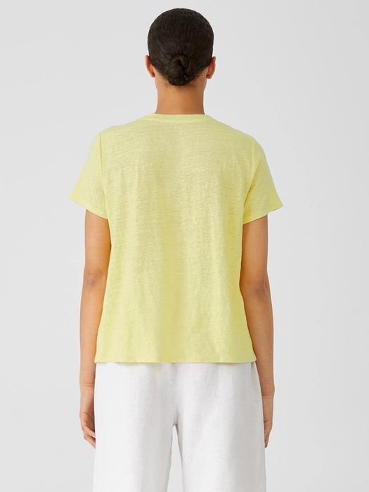 Organic Linen Jersey Crew Neck Tee