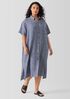 Puckered Organic Linen Shirtdress