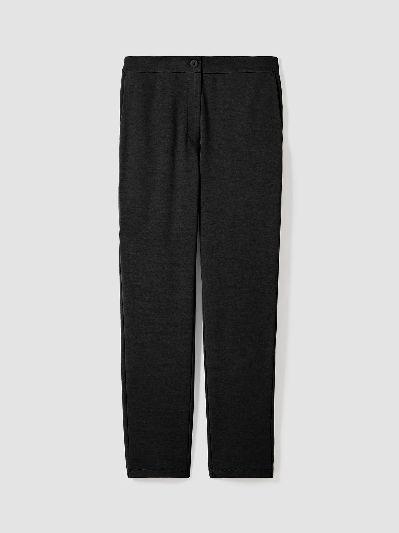 Cotton Blend Ponte Slim Pant