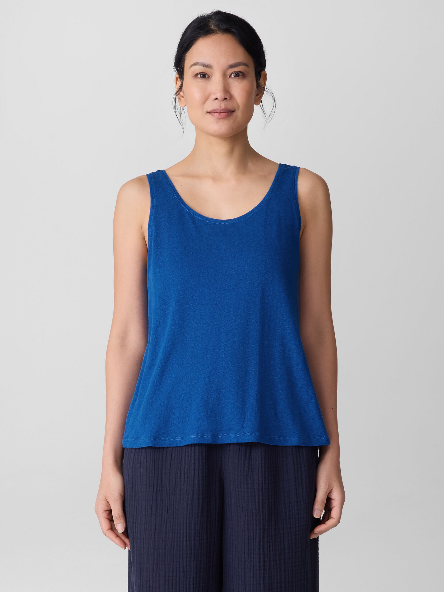 Organic Linen Jersey Scoop Neck Tank