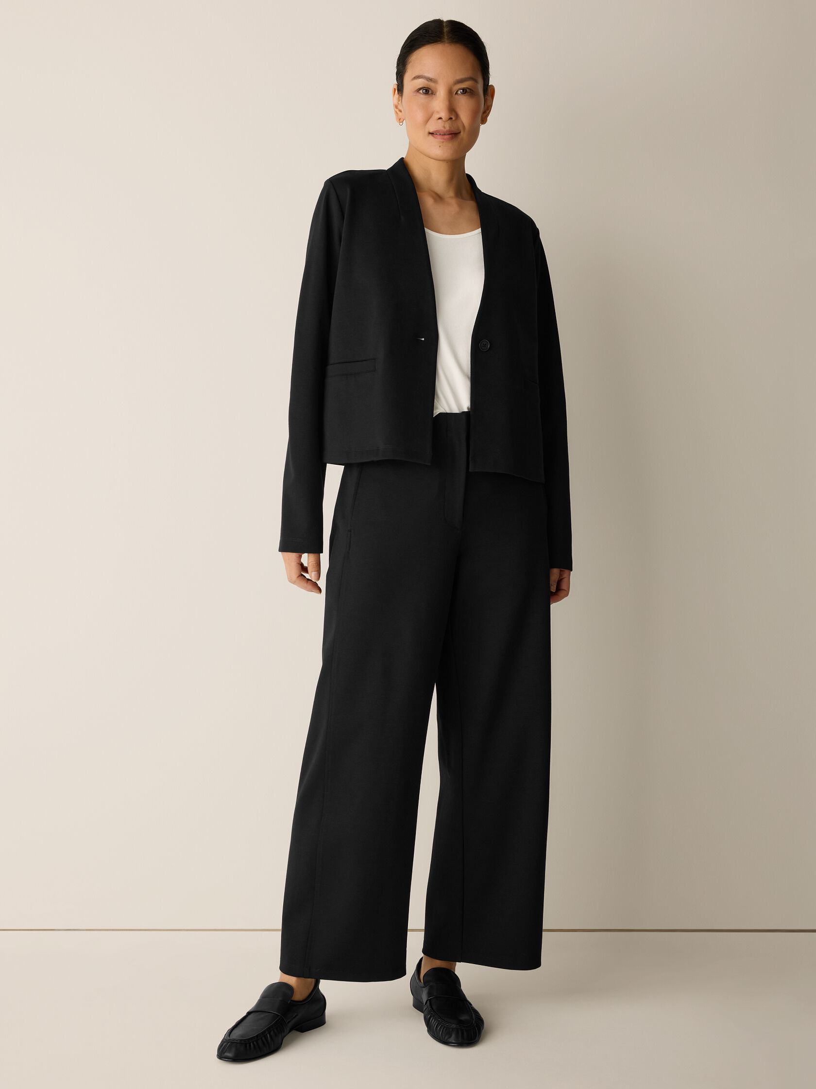 Washable Flex Ponte Wide-Leg Pant