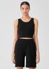 Pima Cotton Stretch Jersey Cropped Tank