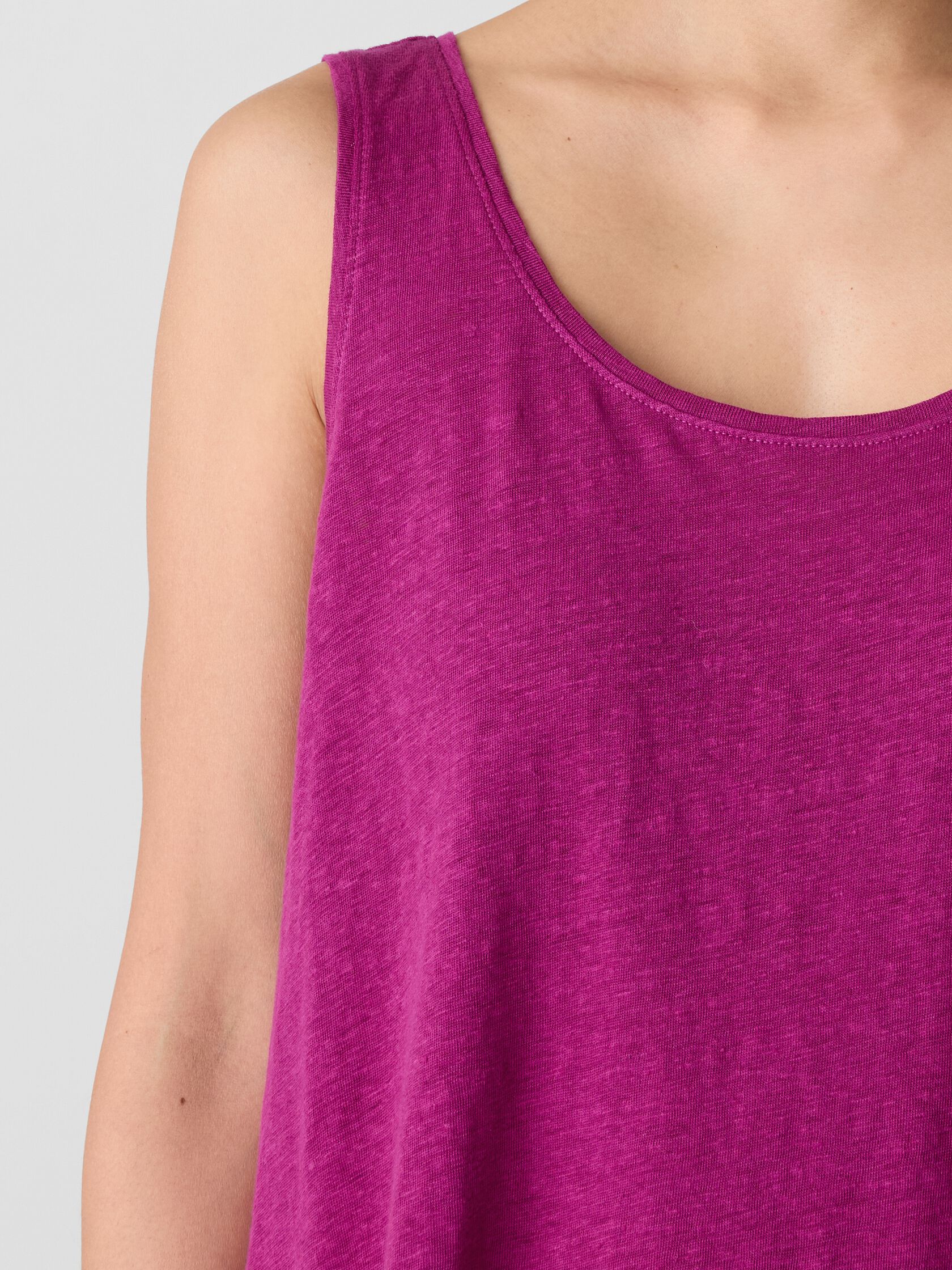 Organic Linen Jersey Scoop Neck Tank