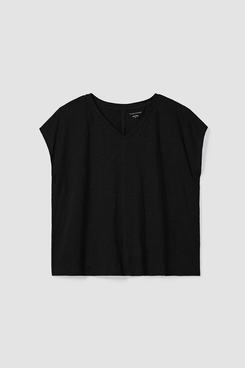 Organic Linen Jersey V-Neck Tee Organic Linen Jersey V-Neck Tee