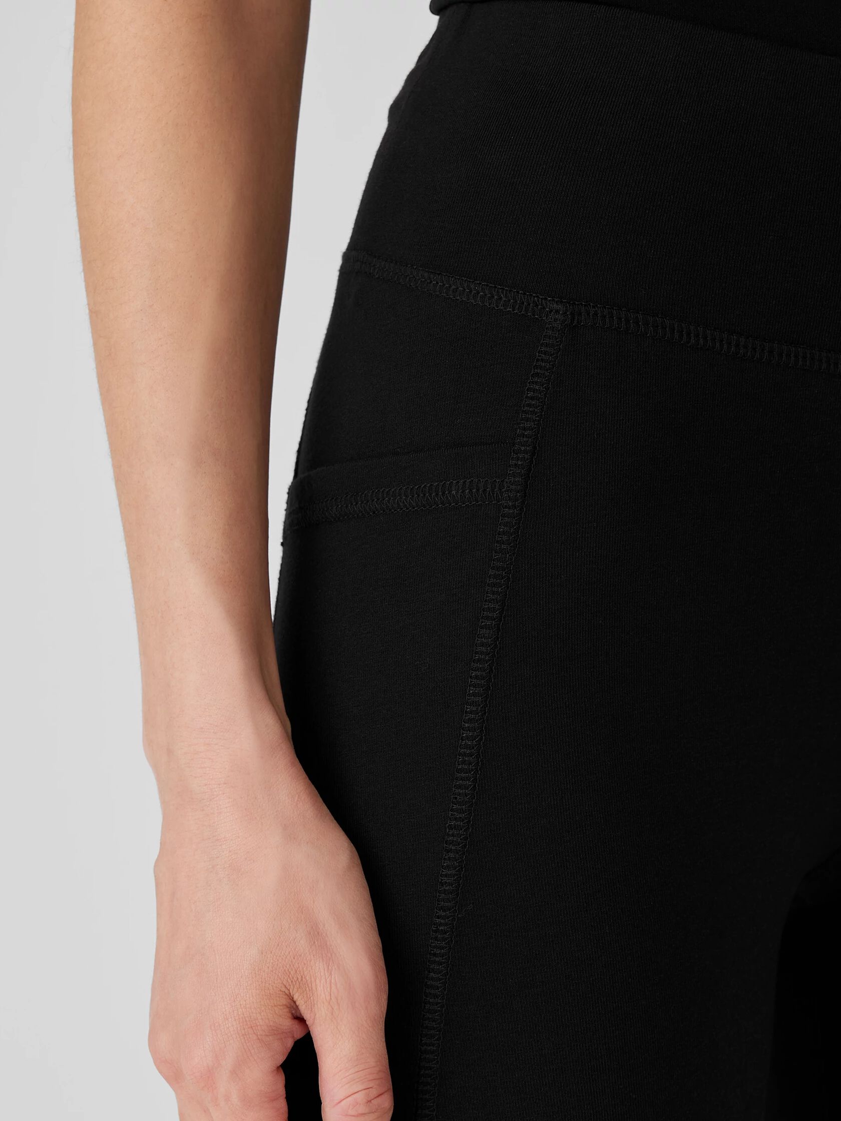 Pima Cotton Stretch Jersey High-Waisted Leggings