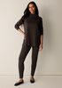 Cozy Brushed Terry Hug Funnel Neck Long Top