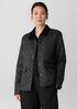 Eggshell Recycled Nylon Quilted Classic Collar Jacket