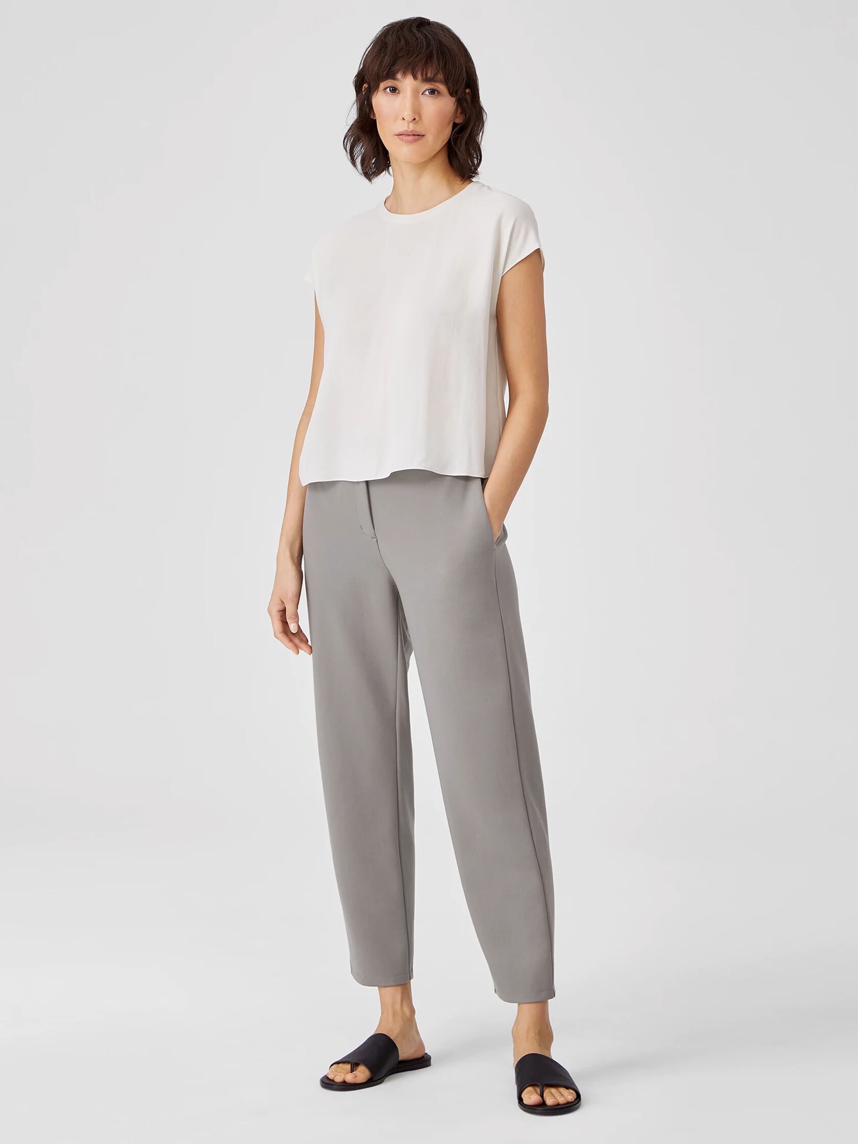 Flex Ponte Slouchy Ankle Pant | EILEEN FISHER