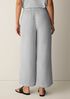 Striped Organic Cotton Gauze Wide-Leg Pant