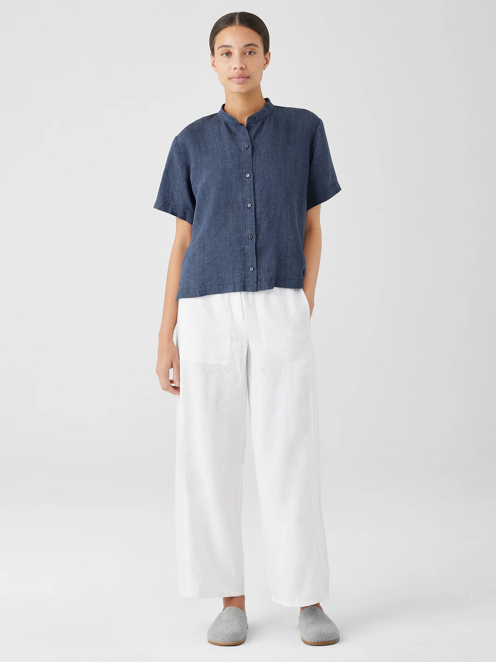 Organic Linen Wide Trouser Pant