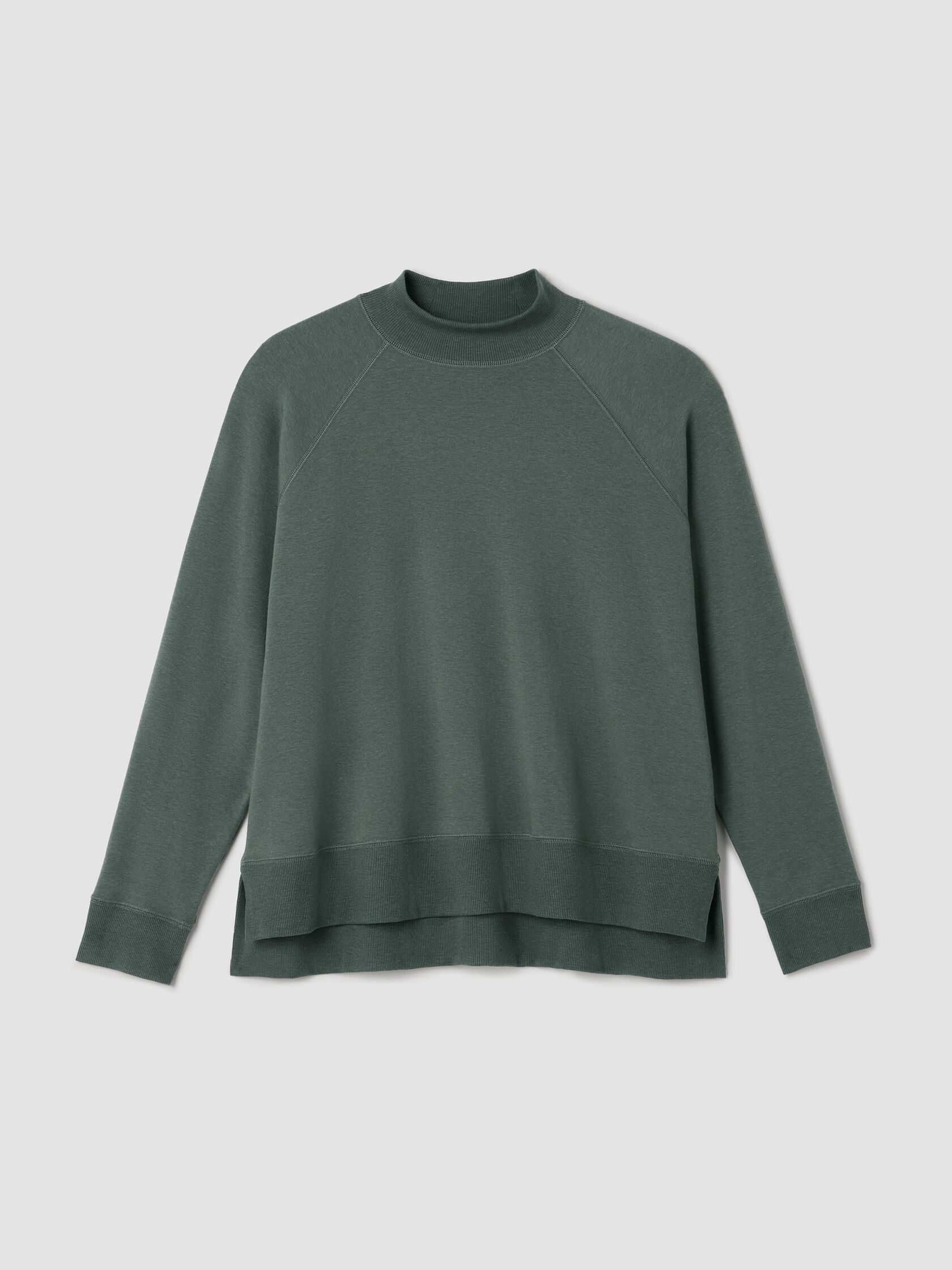 Cozy Brushed Terry Hug Mock Neck Top