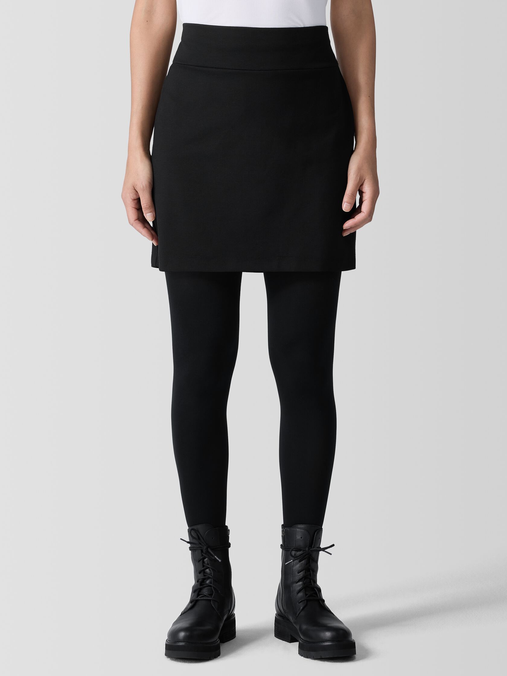 Washable Flex Ponte Mini Skirt