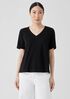 Organic Cotton Slub V-Neck Tee