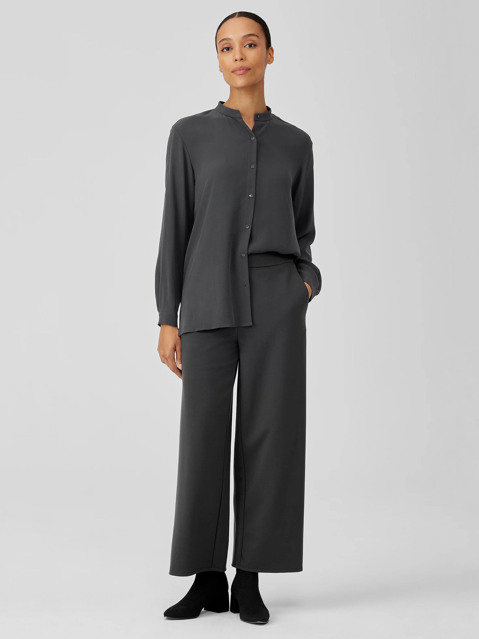 Washable Flex Ponte Wide-Leg Pant