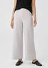 Boiled Wool Jersey Wide-Leg Pant