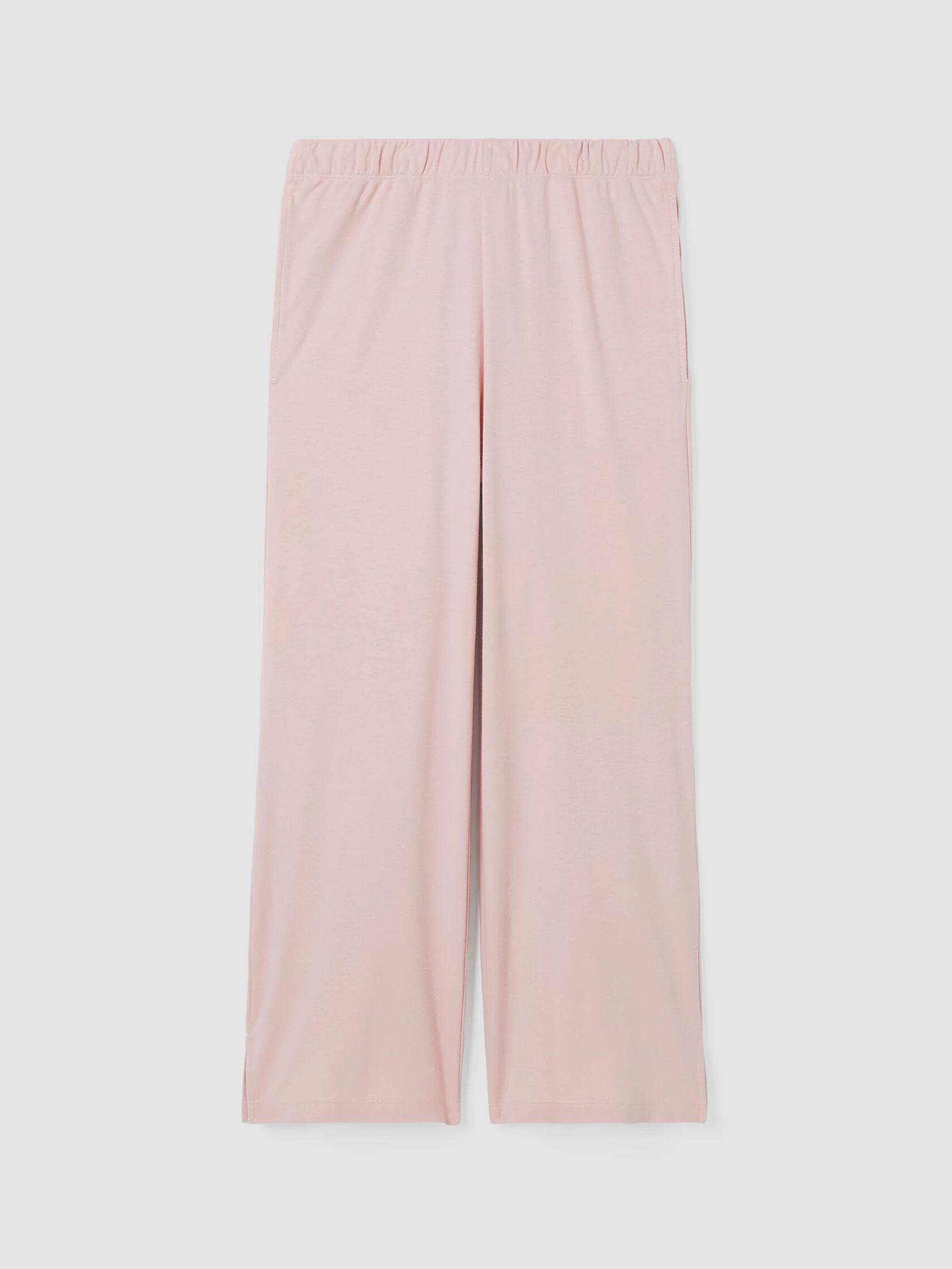 Cozy Organic Cotton Interlock Wide-Leg Pant