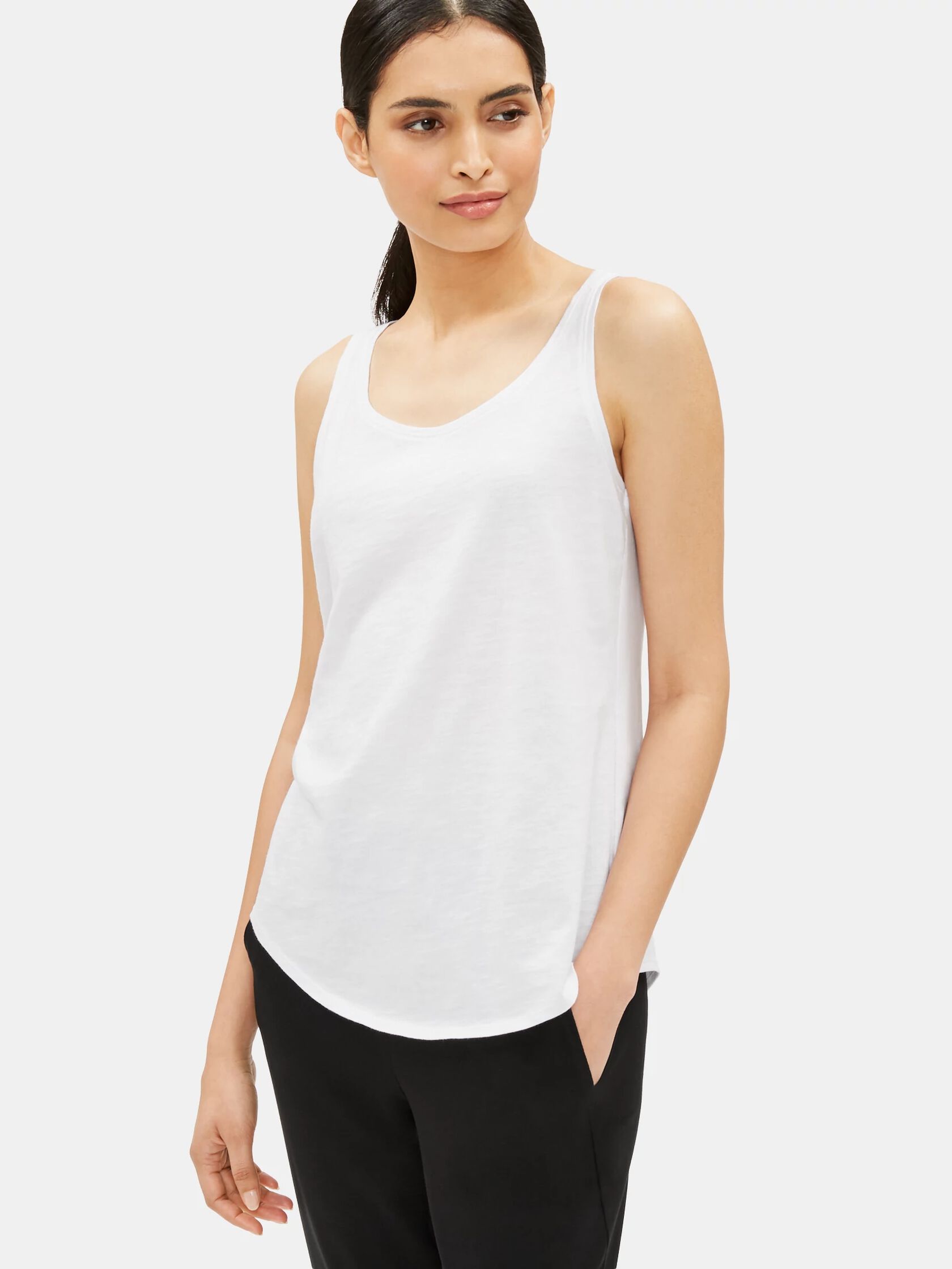 System Organic Cotton Slub Shirttail Shell