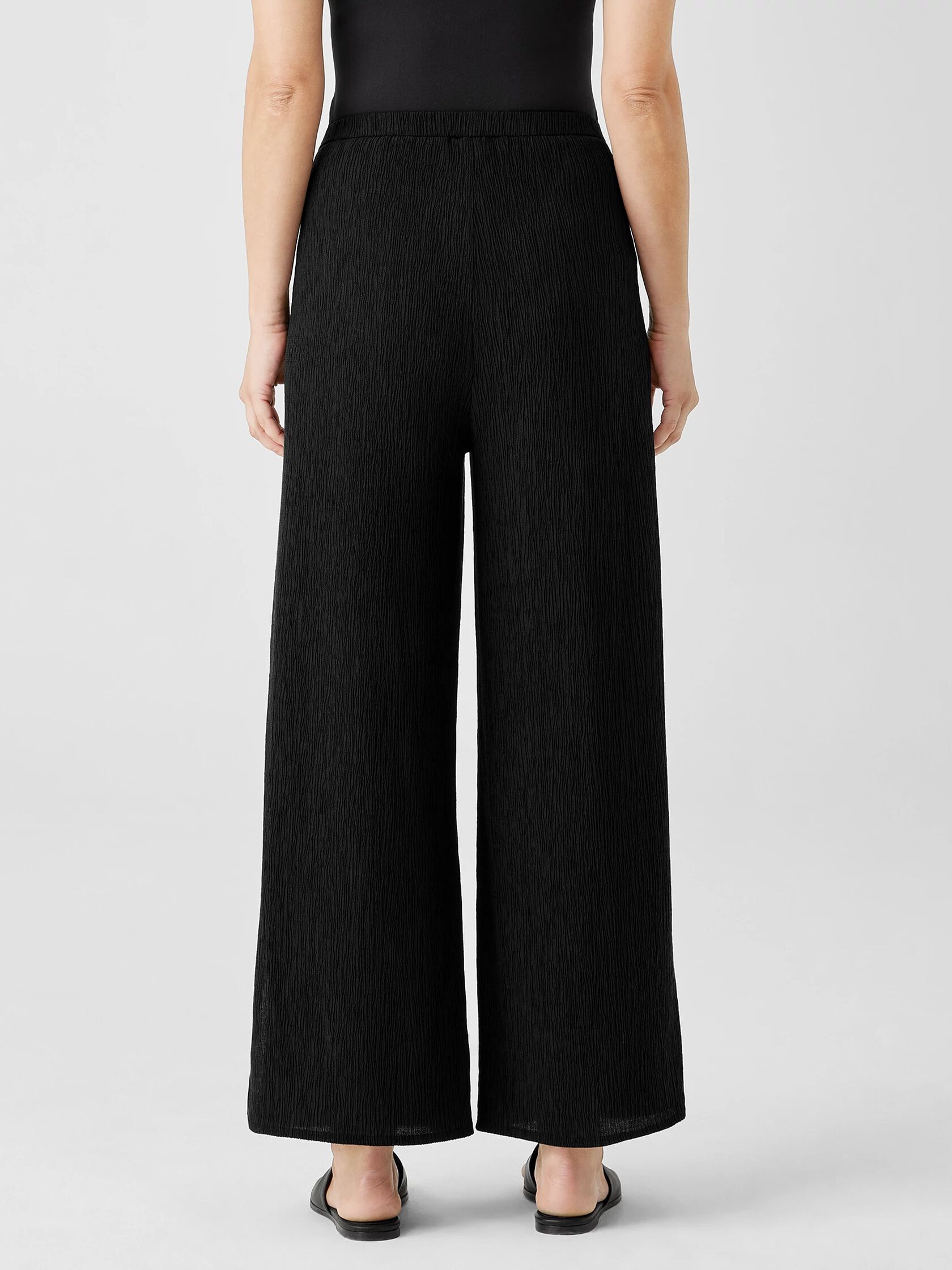 Woven Plisse Straight Pant