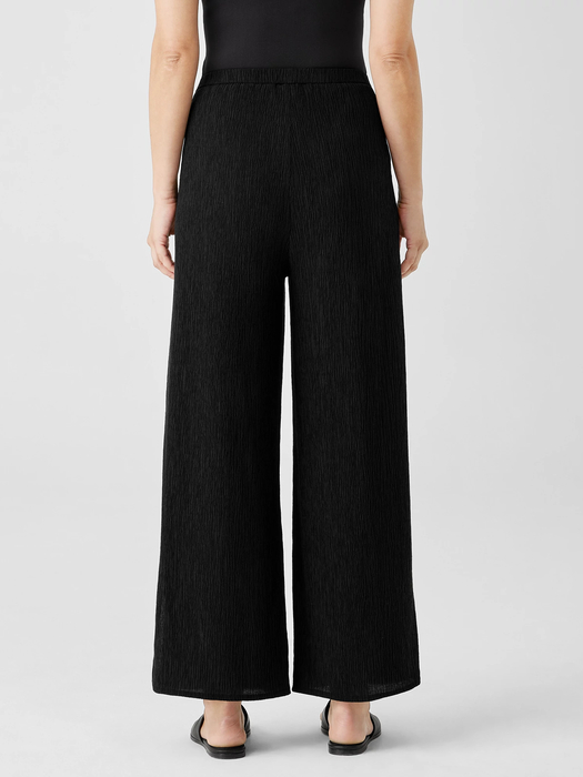 Woven Plisse Straight Pant