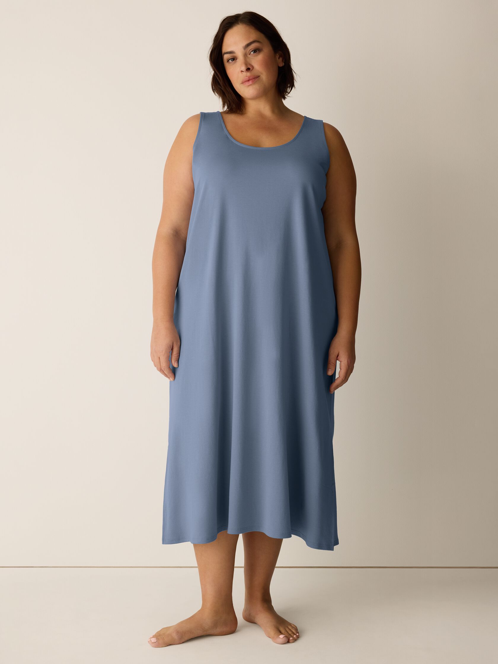 Organic Cotton Interlock Tank Sleep Dress