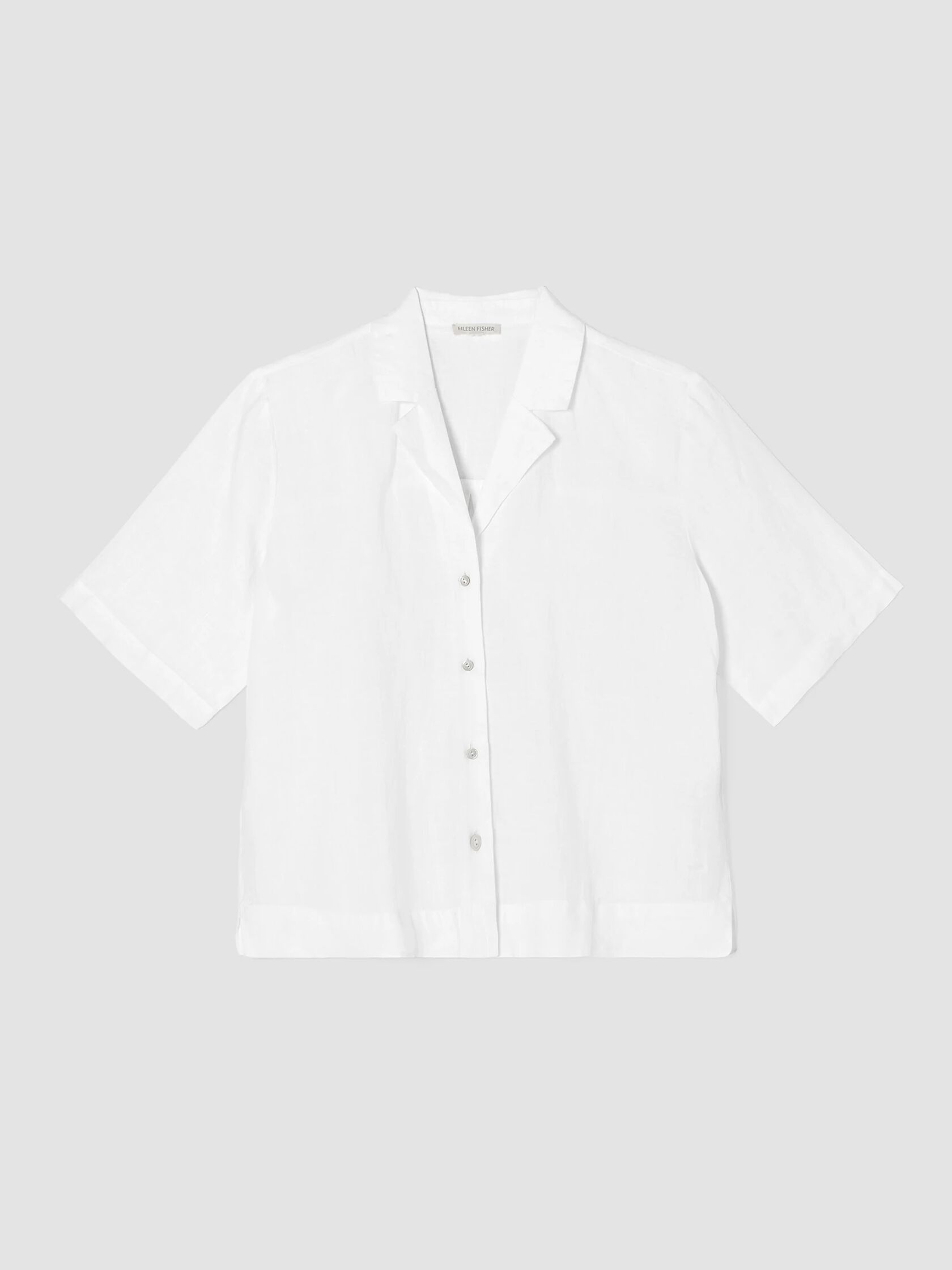 Handkerchief Linen Notch Collar Shirt