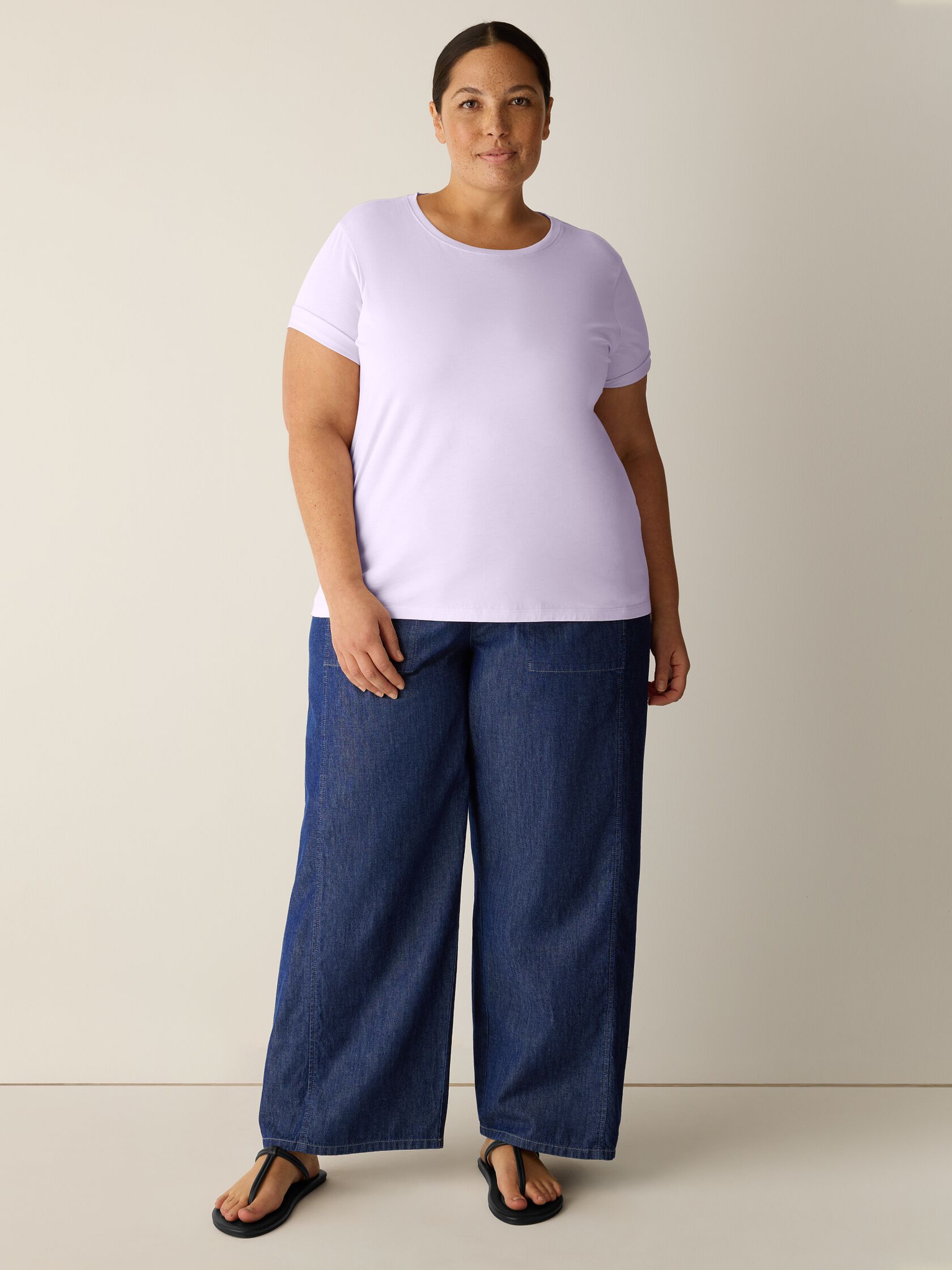 Organic Pima Cotton Jersey Round Neck Tee