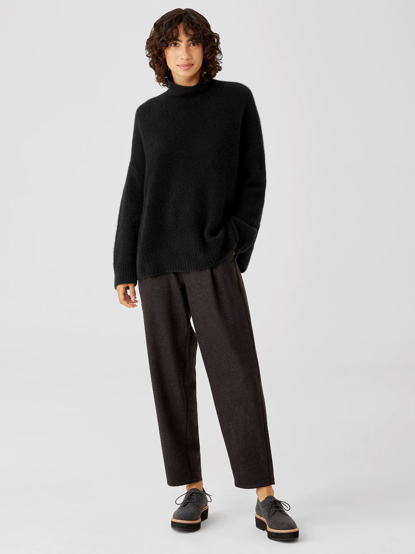 Cashmere Silk Bliss Turtleneck Box-Top | EILEEN FISHER