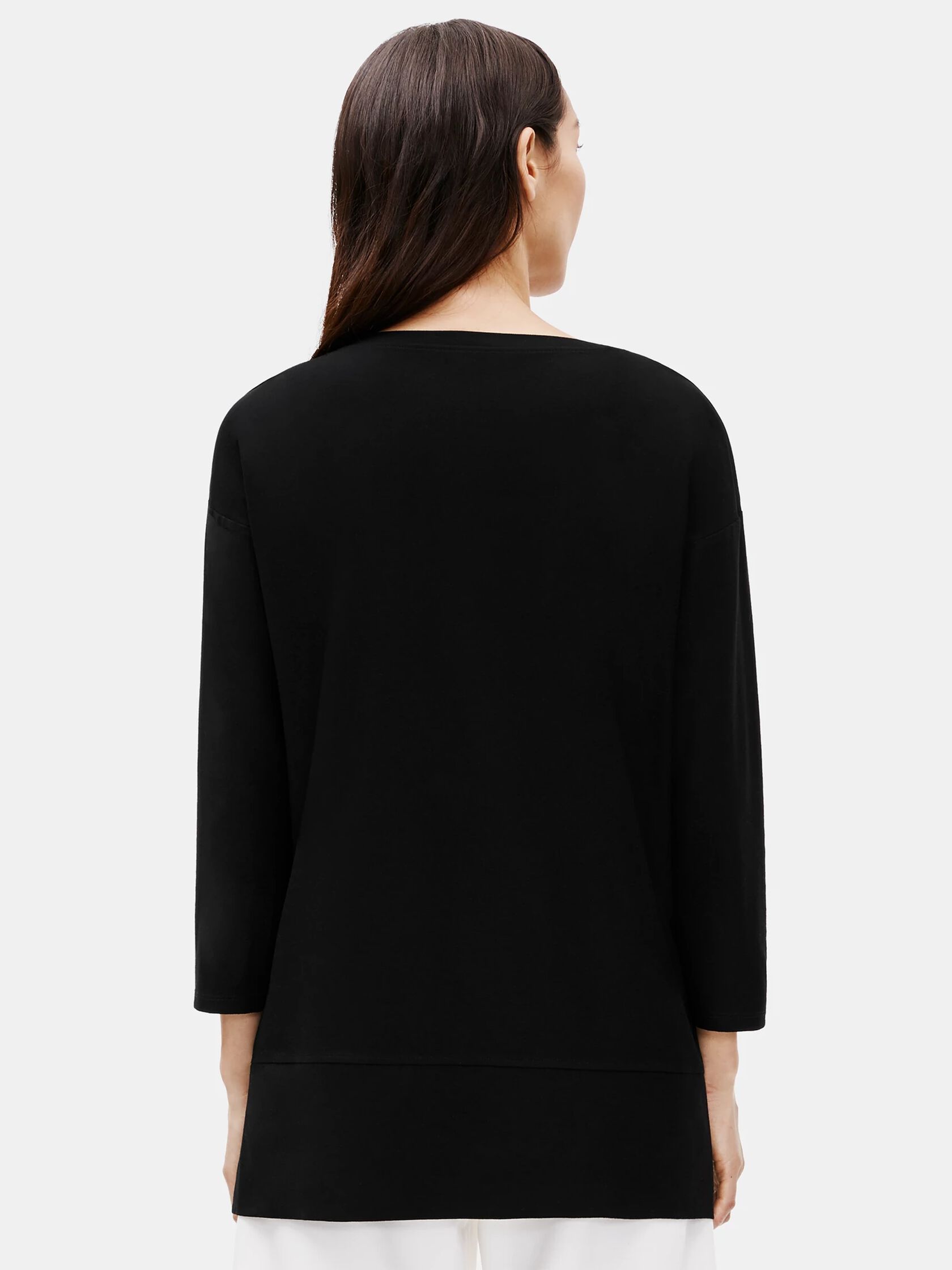 Lightweight Washable Stretch Crepe Tunic