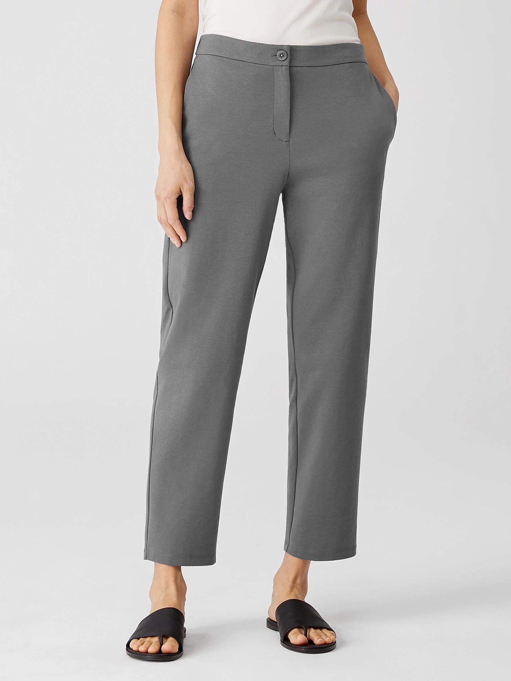 Organic Cotton Ponte Slouchy Pant