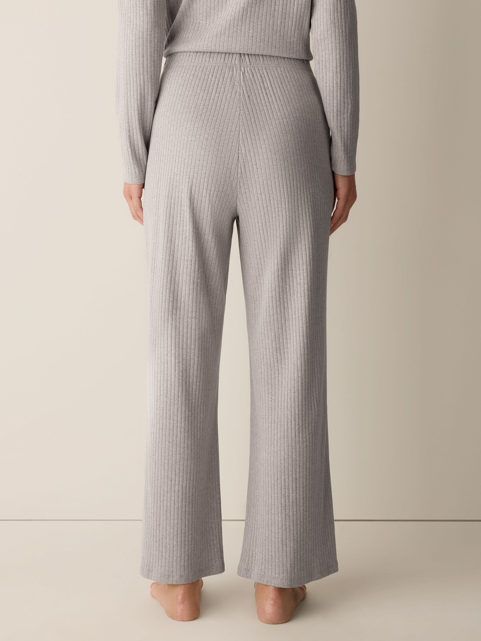 Organic Cotton Rib Straight Sleep Pant