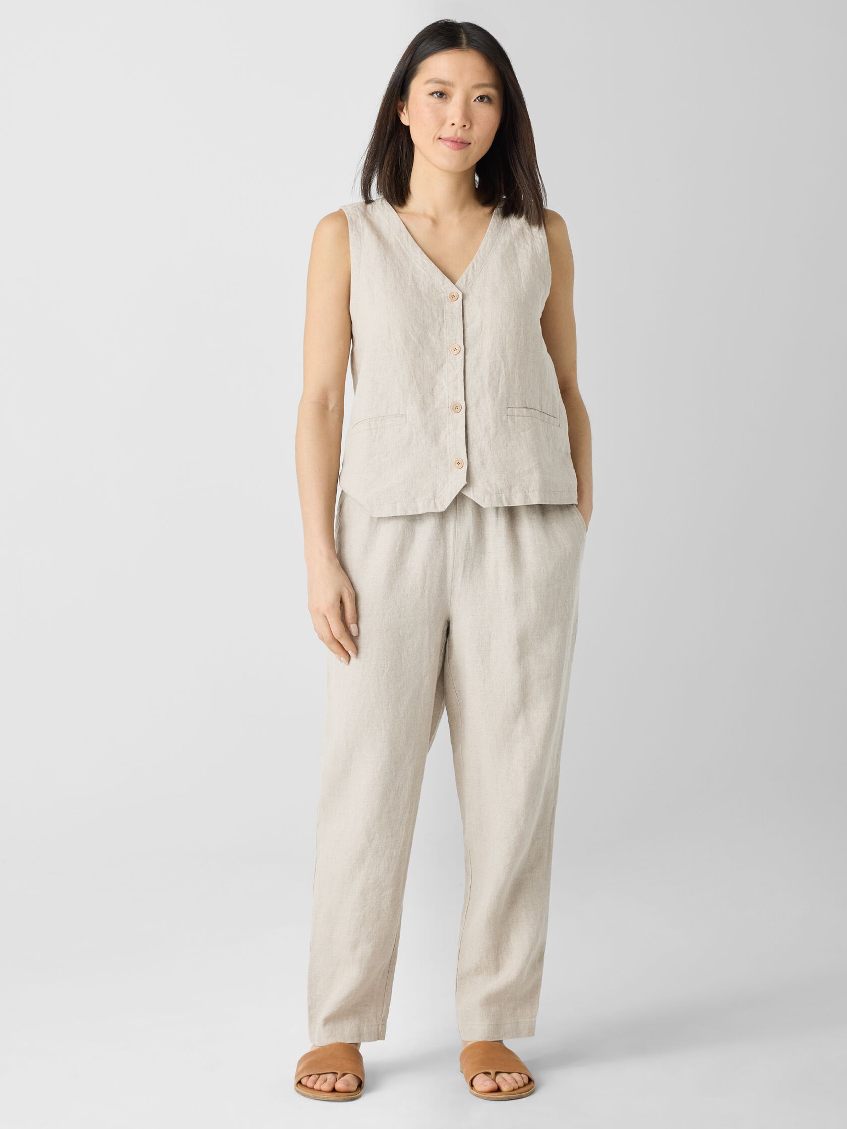 Organic Linen Tapered Pant