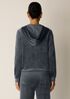 Cozy Velour Knit Hooded Jacket