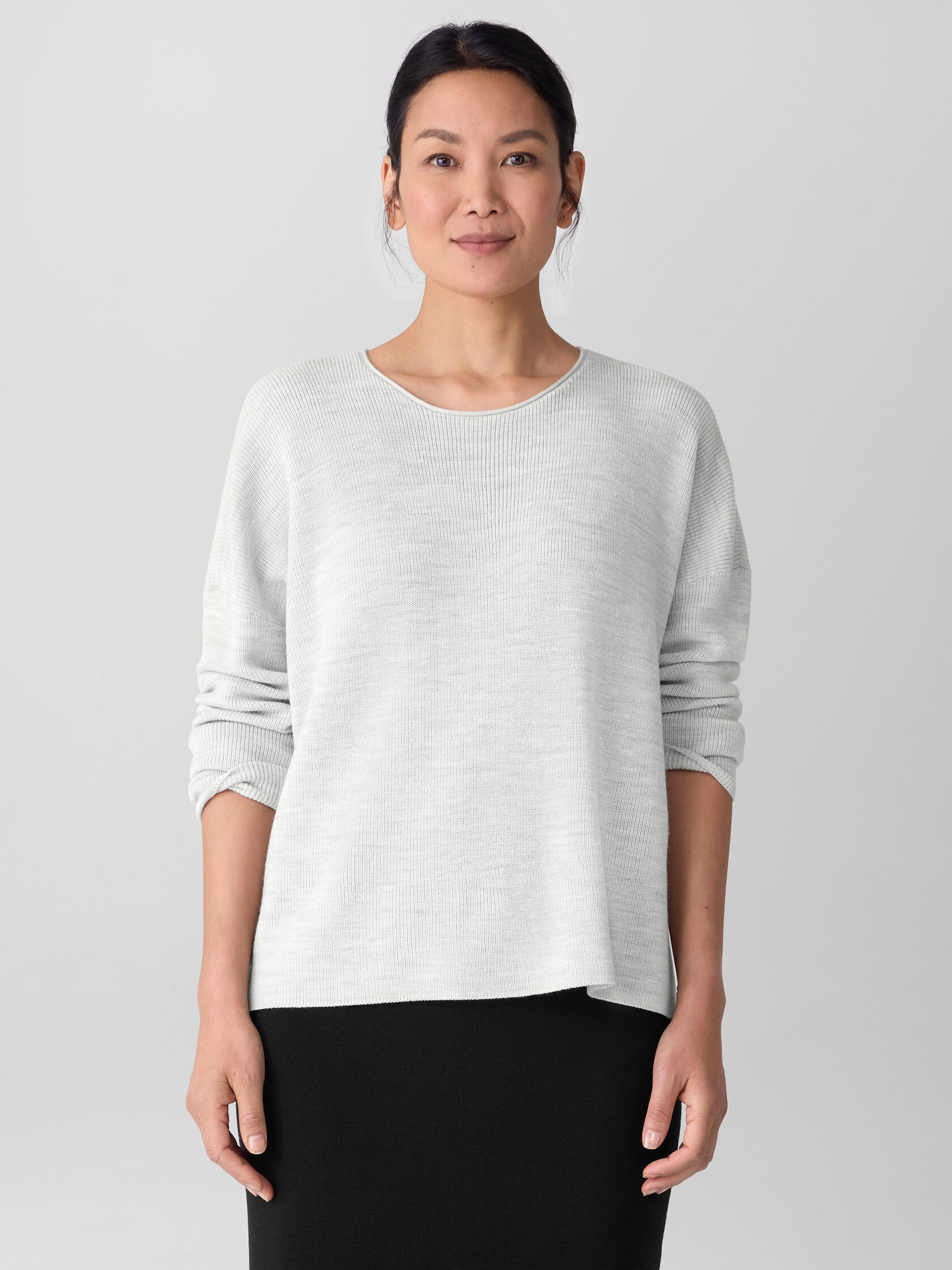 Merino Crew Neck Top in Regenerative Wool