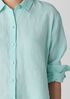 Organic Handkerchief Linen Classic Collar Short Shirt