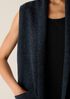 Lightweight Boiled Wool Shawl Collar Vest in Regenerative Wool