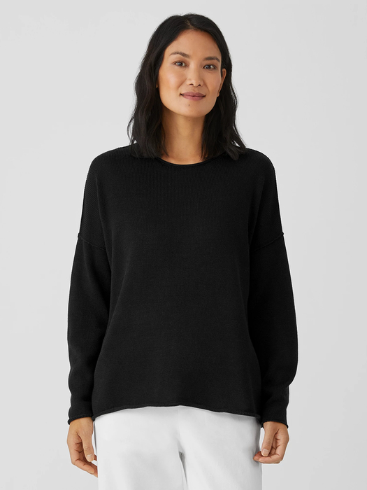 Peruvian Organic Cotton Blend Crew Neck Top