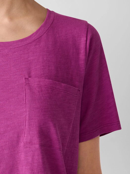 Organic Cotton Slubby Jersey Pocket Tee