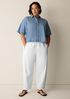 Slubby Organic Cotton Linen Lantern Pant