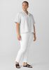 Organic Cotton Ripple Checkered Notch Collar Shirt