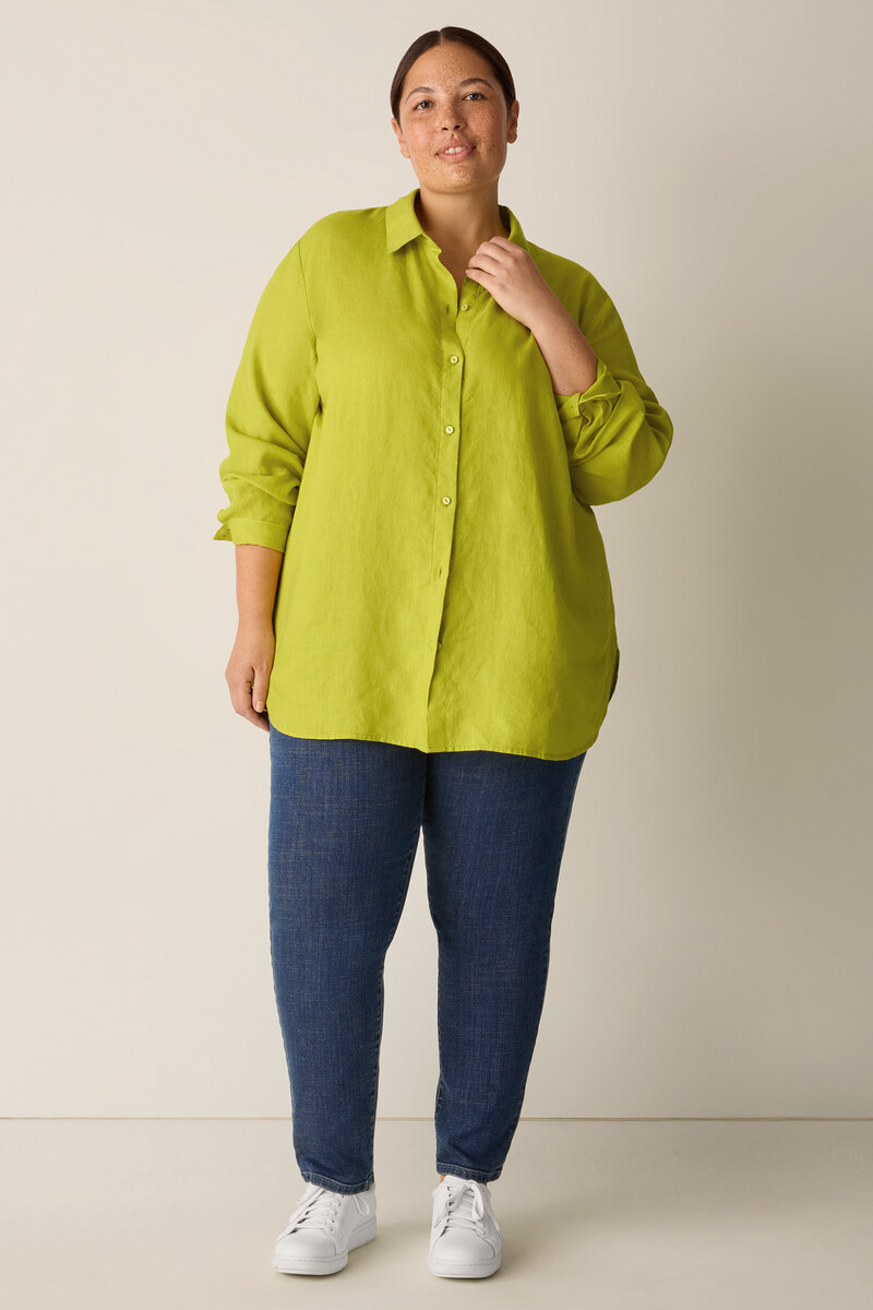 Organic Handkerchief Linen Classic Collar Shirt Organic Handkerchief Linen Classic Collar Shirt