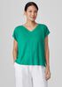 Organic Linen Jersey V-Neck Tee