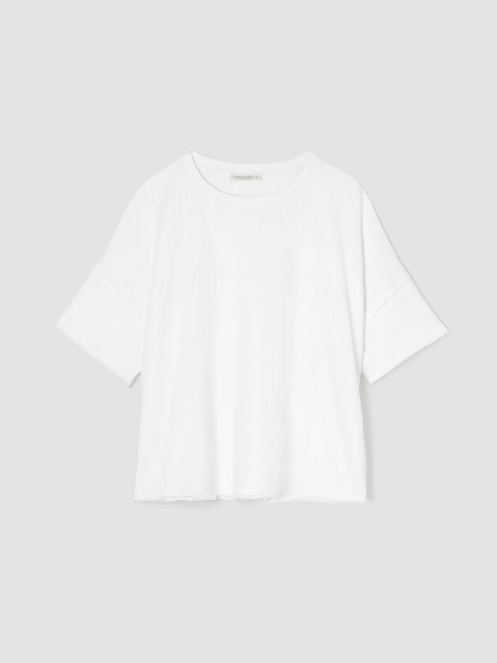 Lightweight Organic Cotton Terry Crew Neck Top