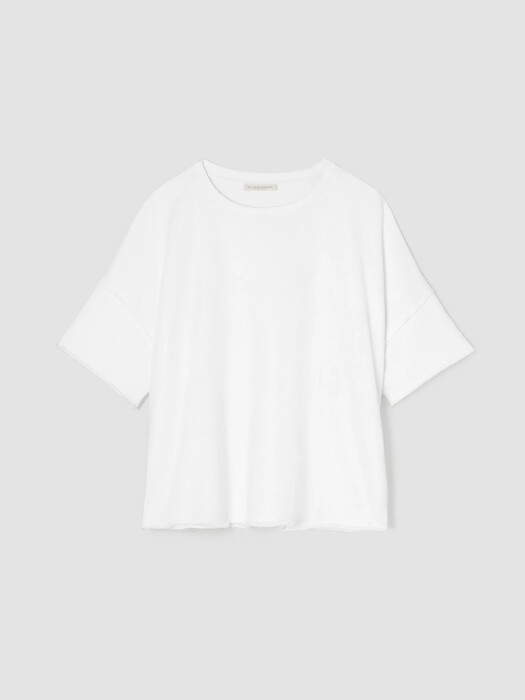 Lightweight Organic Cotton Terry Crew Neck Top