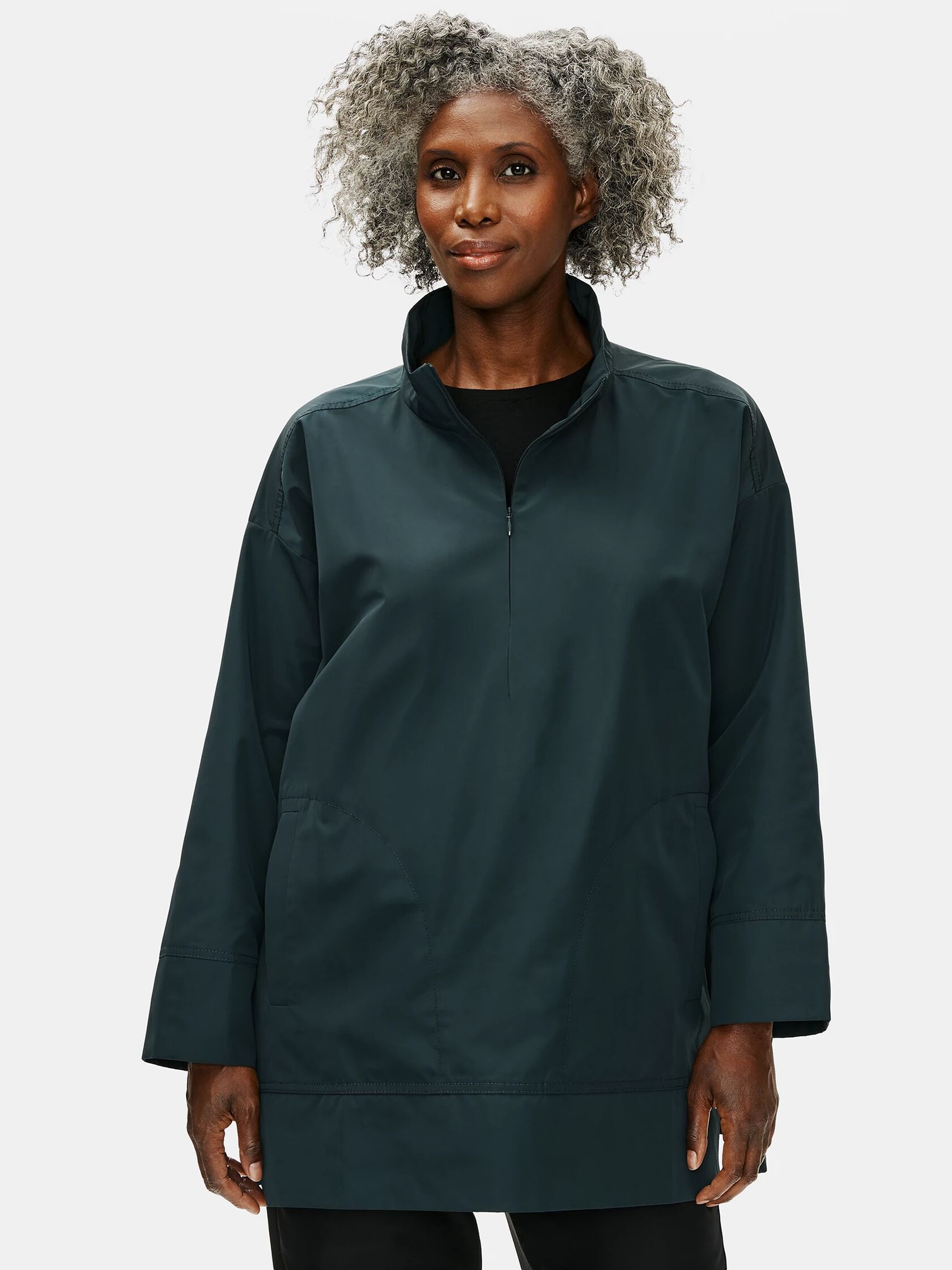 Recycled Polyester Pullover Coat