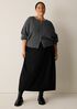 Felted Wool Jersey Lantern Skirt in Regenerative Wool