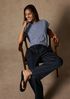 Striped Organic Cotton Slub Crew Neck Tee