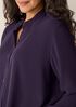 Silk Georgette Crepe Band Collar Top