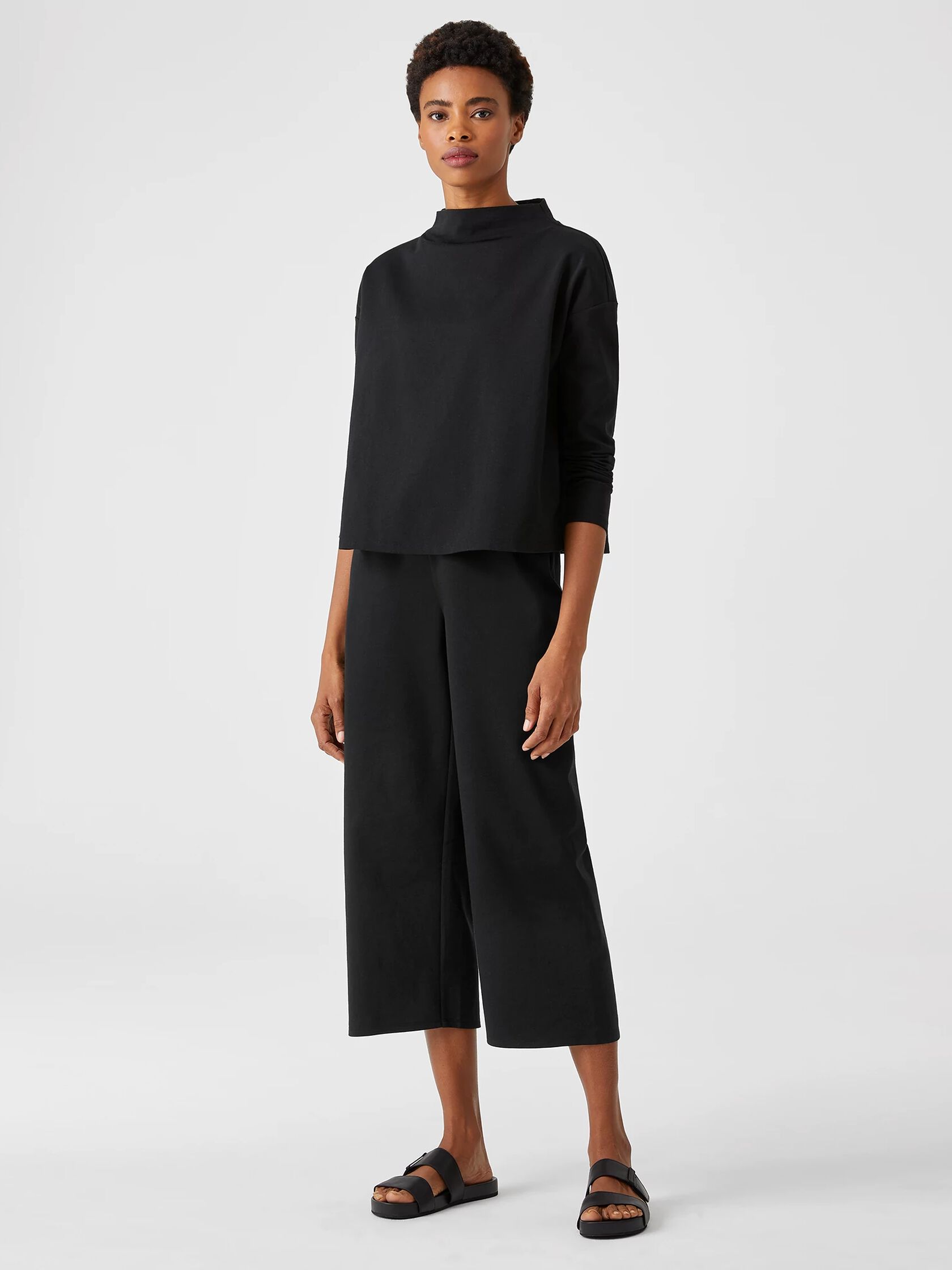 Cotton Ponte Straight Pant | EILEEN FISHER