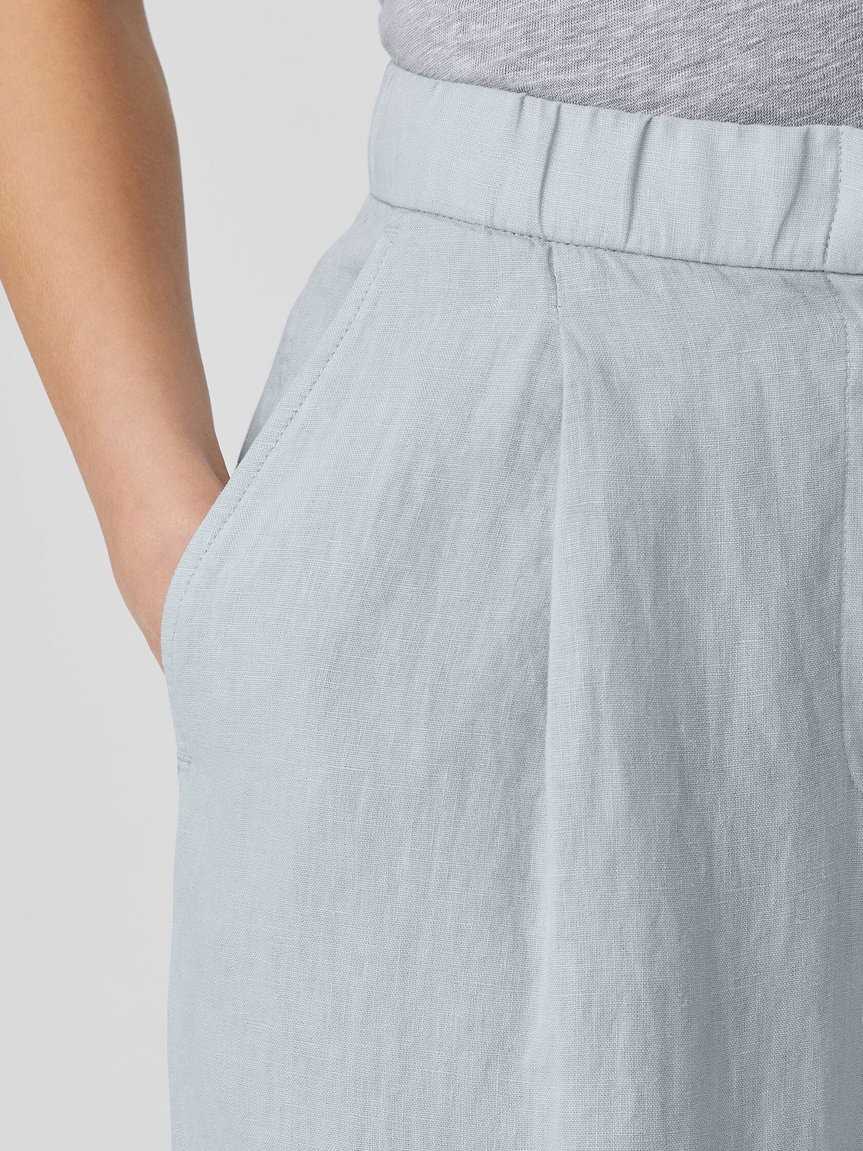 Garment Dyed Organic Linen Trouser Pant