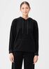 Cotton Velour Hooded Top